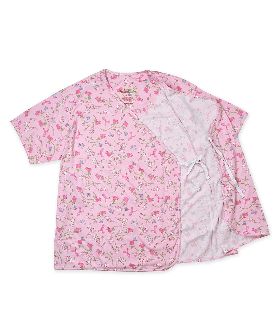 Mammography Gown Roses & Ribbons